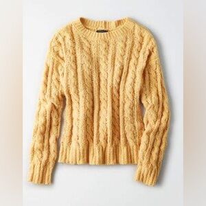 American Eagle Outfitters Chenille Open Knit Crewneck Sweater Sz Small